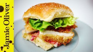 Crunchy Chicken Schnitzel Burger  Aaron Craze [upl. by Masuh294]