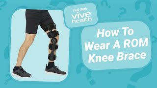 How To Wear A ROM Knee Brace Instructional [upl. by Gherlein]