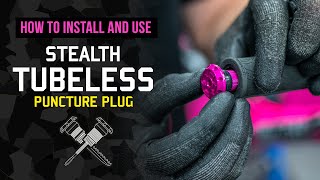 How to install and use the Stealth Tubeless Puncture Plug [upl. by Augie]