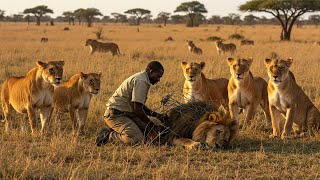 He Freed a Lion from Barbed Wire What the Lions Do Next Will Leave You Speechless [upl. by Annayak218]