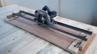 Making A Simple DIY Circular Saw Guide Rail  Best Circular Saw Ideas [upl. by Martijn728]