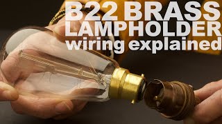 How to wire a 220240V Bayonet B22 lamp holder [upl. by Milena]