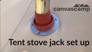 How to Install a Tent Stove Jack  CanvasCamp [upl. by Sergius]