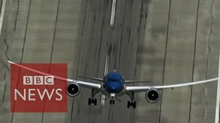 Boeing 787 Nearvertical takeoff  BBC News [upl. by Stace]