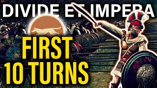 DEI EPIRUS THE FIRST 10 TURNS  Rome 2 Divide Et Impera 128 Faction Guides [upl. by Enileuqaj79]