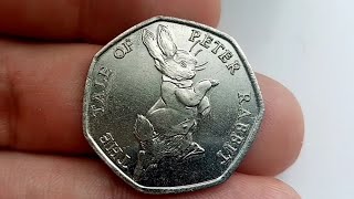 Whats the 2017 Peter Rabbit 50 Pence Coin WORTH [upl. by Nnylylloh]