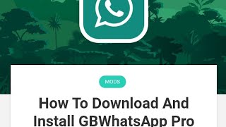 How To Download And Install GBWhatsApp V1000 Pro Latest Version For Android [upl. by Ahsinam]