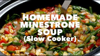 Homemade Minestrone Soup Slow Cooker [upl. by Danielle377]