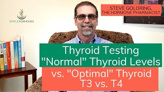 Normal Thyroid Levels  Optimal Thyroid Levels  T3 vs T4 [upl. by Yerok]