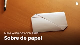 Sobre de papel fácil y rápido  Origami [upl. by Haidedej740]