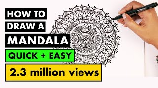 how to draw MANDALA ART for beginners  Vijayta Sharma [upl. by Connolly483]