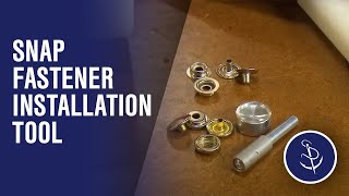 Snap Fastener Installation Tool Demo [upl. by Adley941]