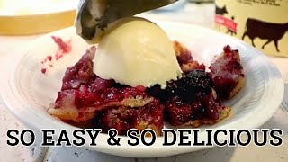 EASIEST Blackberry Cobbler Ever ANYONE CAN MAKE IT [upl. by Aros164]