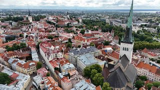 Tallinn Estonia 🇪🇪  4K Drone Footage [upl. by Atauqal129]