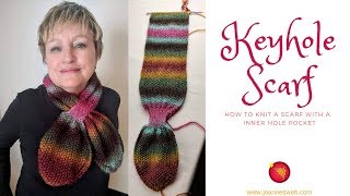 Knitted Keyhole Scarf  Knitting Cravate  Knit Bow Miss Marple Scarf [upl. by Haem]