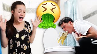 THROW UP PRANK ON GIRLFRIEND CUTE REACTION [upl. by Anaili]