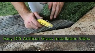 How To Install Artificial Grass  DIY  Artificial Grass Recyclers [upl. by Noed]