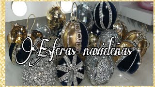 IDEAS PARA HACER ESFERAS NAVIDEÑASDECORACIONES NAVIDEÑAS [upl. by Anialed969]