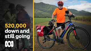 78yearold man feels 50 after clocking up 520000km cycling around the world  ABC Australia [upl. by Jobi]