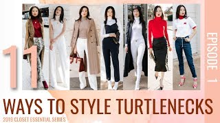 11 Ways to Style Turtlenecks  Closet Essential 1 [upl. by Ailahtan]