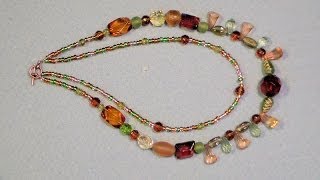 multi strand necklace beginner tutorial [upl. by Htebazil]