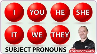 Subject Pronouns in English  I You He She It We They  Basic English Lesson [upl. by Lathan545]