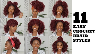 11 QUICK AND EASY CROCHET BRAID STYLES  How to [upl. by Osnohpla439]