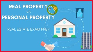 Real Property vs Personal Property Whats the difference Real Estate Exam Prep Concepts [upl. by Hpseoj]