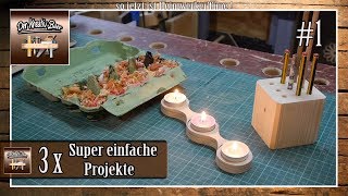 ⚠️ 3 Super einfache Projekte aus Holz  1 [upl. by Rosio]