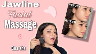 Jawline Facial Massage  With Gua Sha  Firm Face [upl. by Alaric]