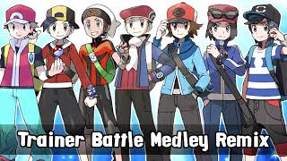 Pokemon All Trainer Battle Themes Remixed GEN 17 MEDLEY [upl. by Annaid689]