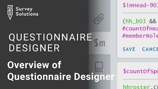 Overview of Questionnaire Designer [upl. by Lamek]