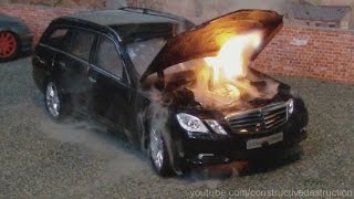 Model Mercedes Blows Engine  Ends In Flames [upl. by Tnarud779]