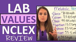 Lab Values Nursing NCLEX Review for Nurses and Nursing Students [upl. by Einhpets]