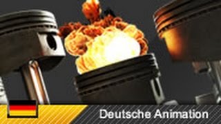 Zweitaktmotor  Aufbau  Funktionsweise Animation [upl. by Edyth]