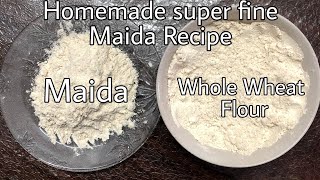 How To Make Maida At Home  Homemade Maida All Purpose Flour Recipe  Maida From Whole Wheat Flour [upl. by Cicely]