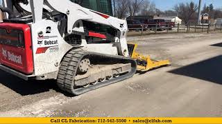 T770 Bobcat Running a CL FAB LandLeveler Fixing Pot Holes [upl. by Eittod]