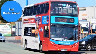 National Express West Midlands 74 Full Route Visual Dudley to Birmingham via West Bromwich [upl. by Care634]