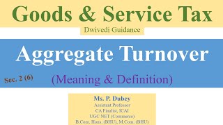 GST  aggregate turnover  meaning amp definition  goods and service tax  aggregate turnover formula [upl. by Malamut]