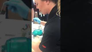 Surgical Cricothyrotomy Demonstration [upl. by Rafe438]