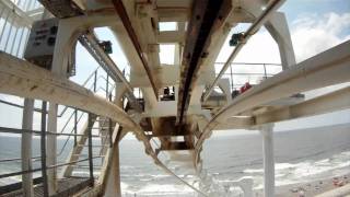 Great Noreaster POV Roller Coaster Moreys Piers Wildwood New Jersey Shore [upl. by Aralk]