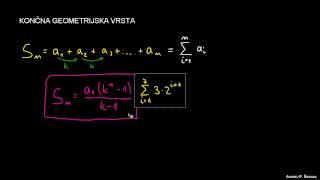 Končna geometrijska vrsta [upl. by Ahsieket]