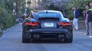 Jaguar F Type Coupe R  Brutal Revs amp Backfire Exhaust Sounds [upl. by Blondell]