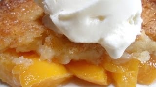 How to make Peach Cobbler  Canned Peaches  Fast [upl. by Gutow603]