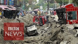 Massive Taiwan gas explosion kills 24  BBC News [upl. by Remmer]