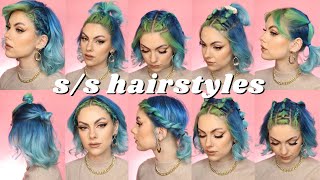 10 EASY HAIRSTYLES FOR SHORT HAIR for Spring Summer 2021 [upl. by Aissej]