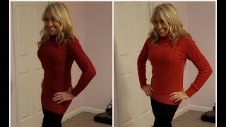 Red Sweaters from Amazon  Turtlenecks  KimTownselYouTube [upl. by Gneh643]