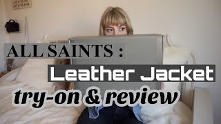 ALL SAINTS Balfern Biker Leather Jacket TryOn amp Review [upl. by Ardnaeed36]