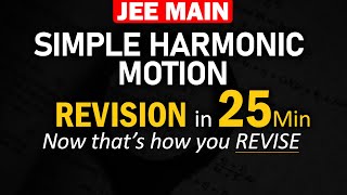 Simple Harmonic Motion  Formulae and Concept REVISION in 25 min  JEE Physics by Mohit Sir IITKGP [upl. by Nomelif91]