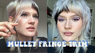 HOW TO CUT YOUR MULLETSHAG FRINGE AT HOME [upl. by Shue139]